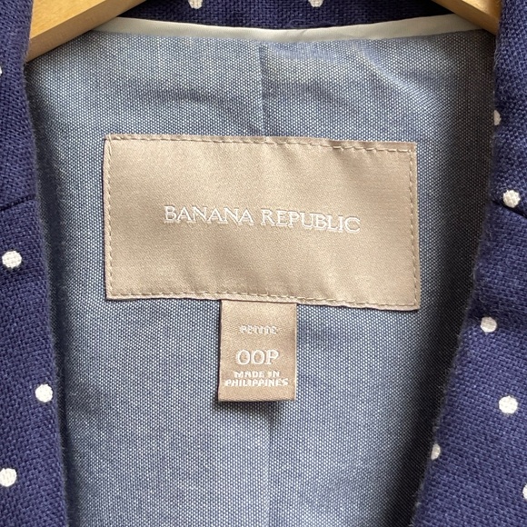 Banana Republic Cotton Polka Dot Blazer 00 like Sézane version - Picture 5 of 5